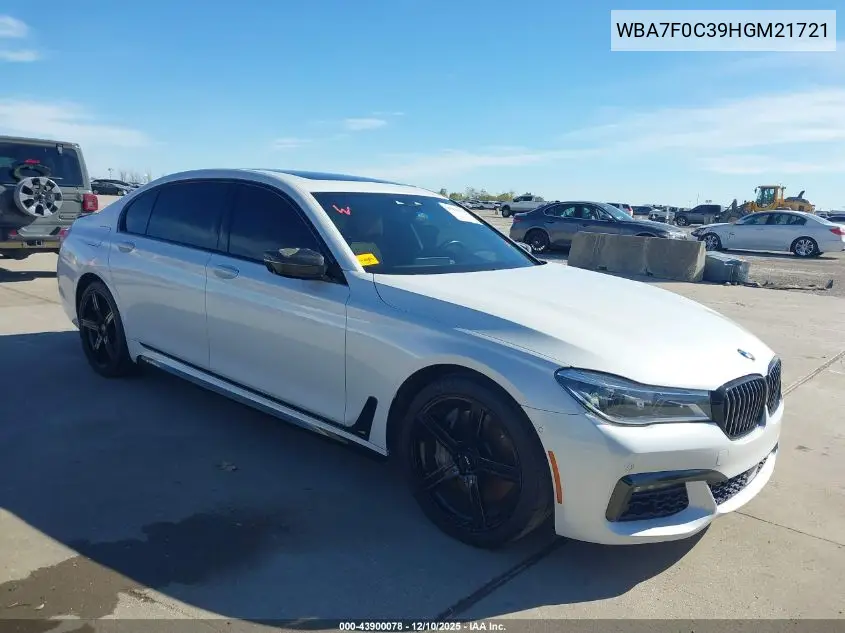 WBA7F0C39HGM21721 2017 BMW 750I