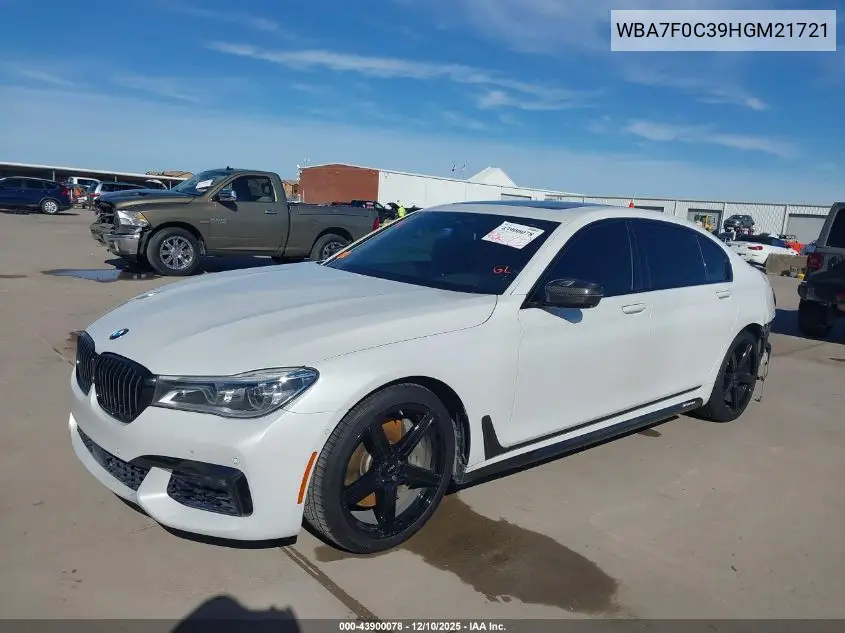 WBA7F0C39HGM21721 2017 BMW 750I
