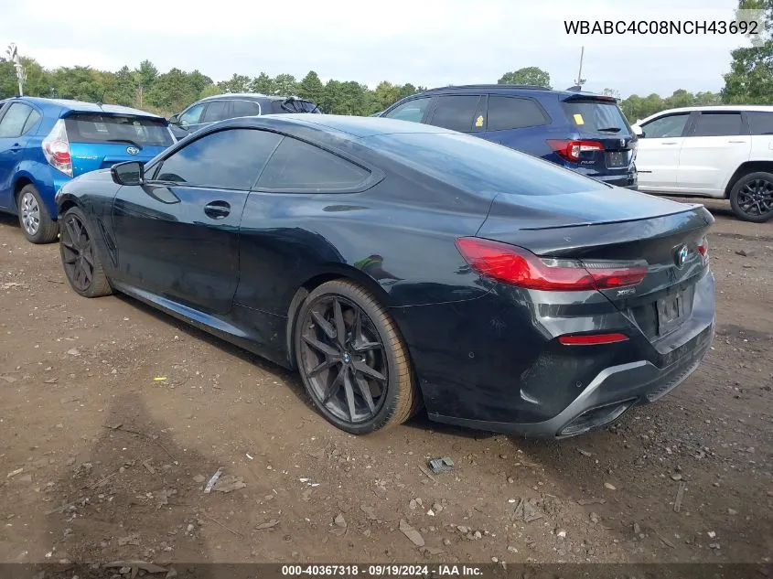 WBABC4C08NCH43692 2022 BMW M850I xDrive