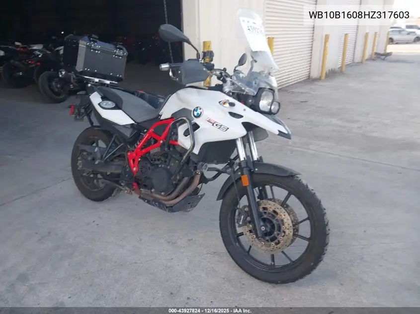 WB10B1608HZ317603 2017 BMW F700 Gs