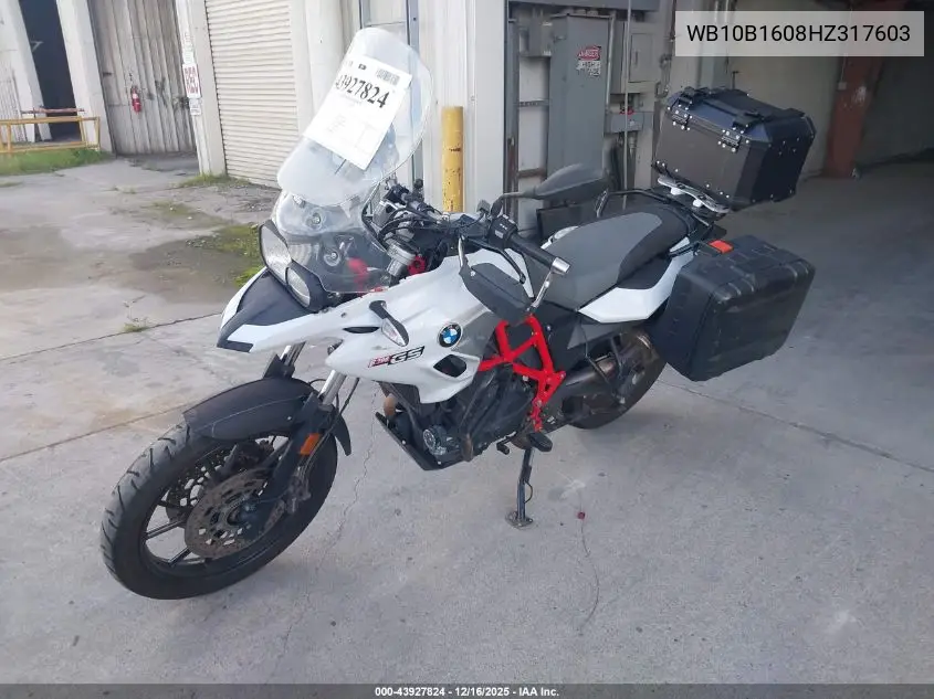 WB10B1608HZ317603 2017 BMW F700 Gs