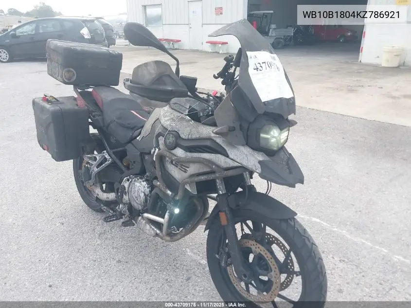 WB10B1804KZ786921 2019 BMW F 750 Gs