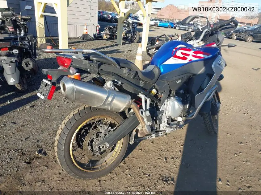 WB10K0302KZ800042 2019 BMW F 850 Gs Adventure