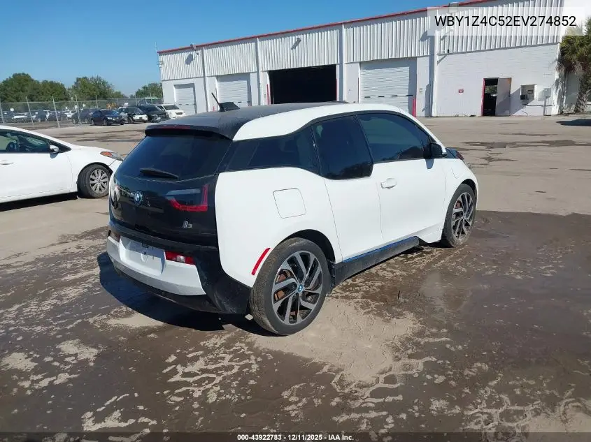 WBY1Z4C52EV274852 2014 BMW I3 Base W/Range Extender