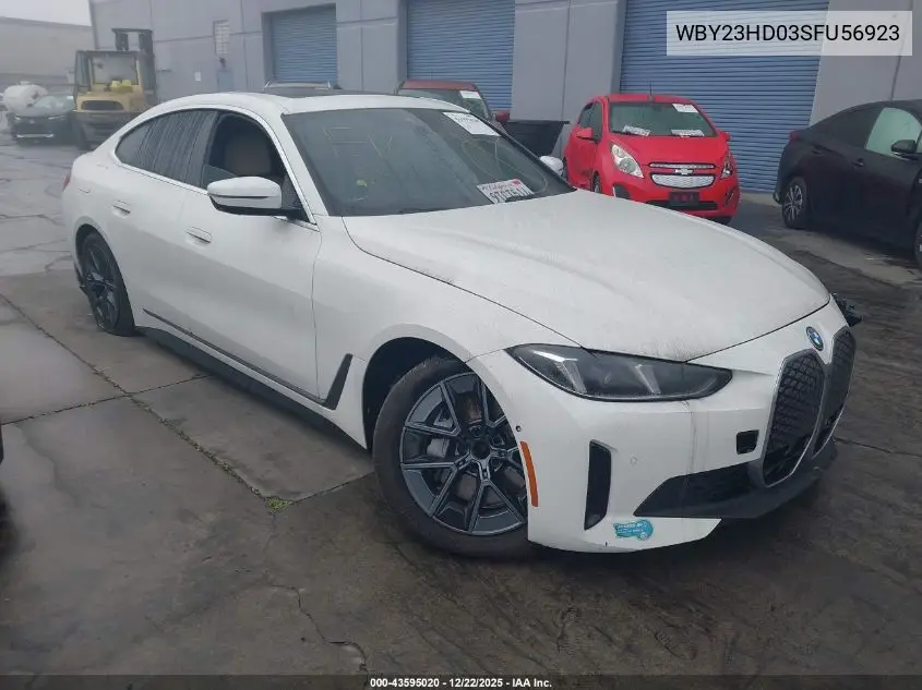 WBY23HD03SFU56923 2025 BMW I4 Gran Coupe Edrive40