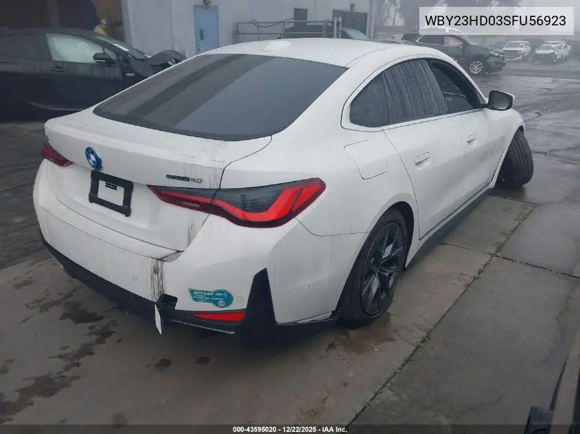 WBY23HD03SFU56923 2025 BMW I4 Gran Coupe Edrive40