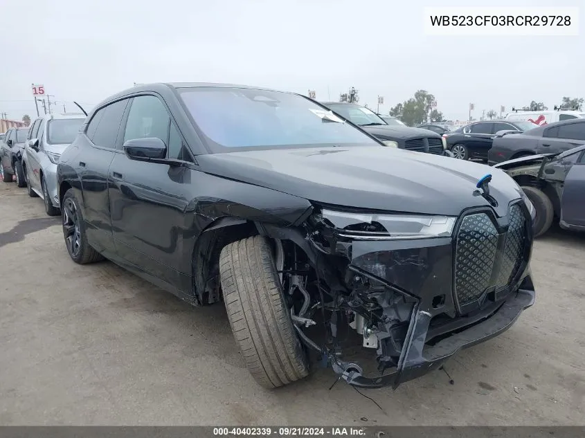 WB523CF03RCR29728 2024 BMW Ix xDrive50