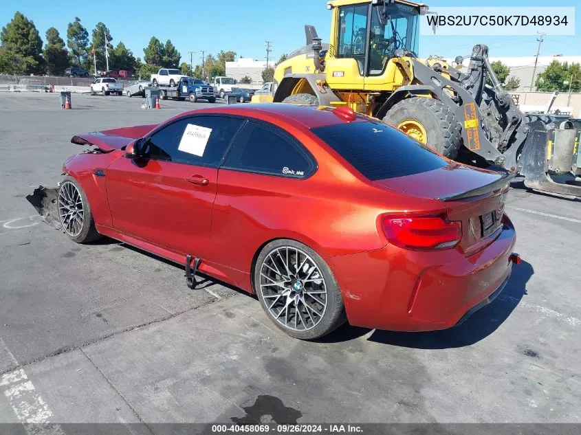 WBS2U7C50K7D48934 2019 BMW M2 Competition