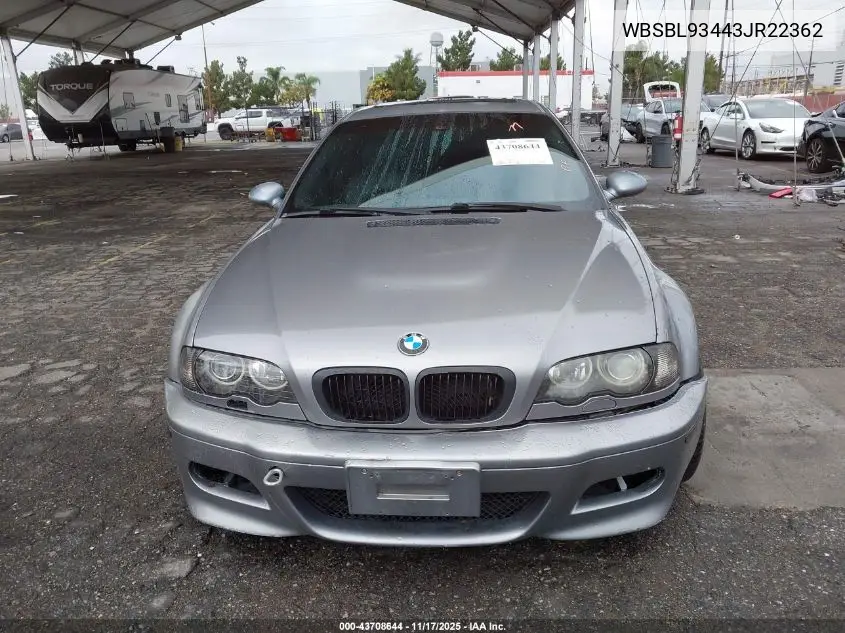 WBSBL93443JR22362 2003 BMW M3