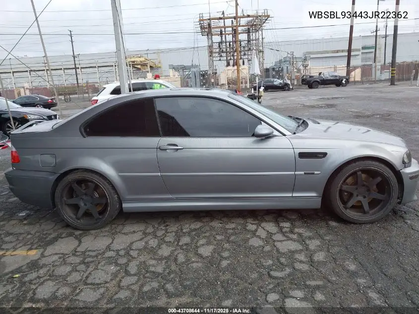 WBSBL93443JR22362 2003 BMW M3