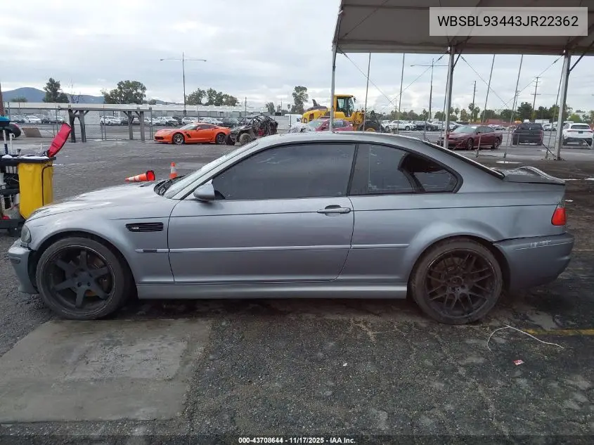 WBSBL93443JR22362 2003 BMW M3