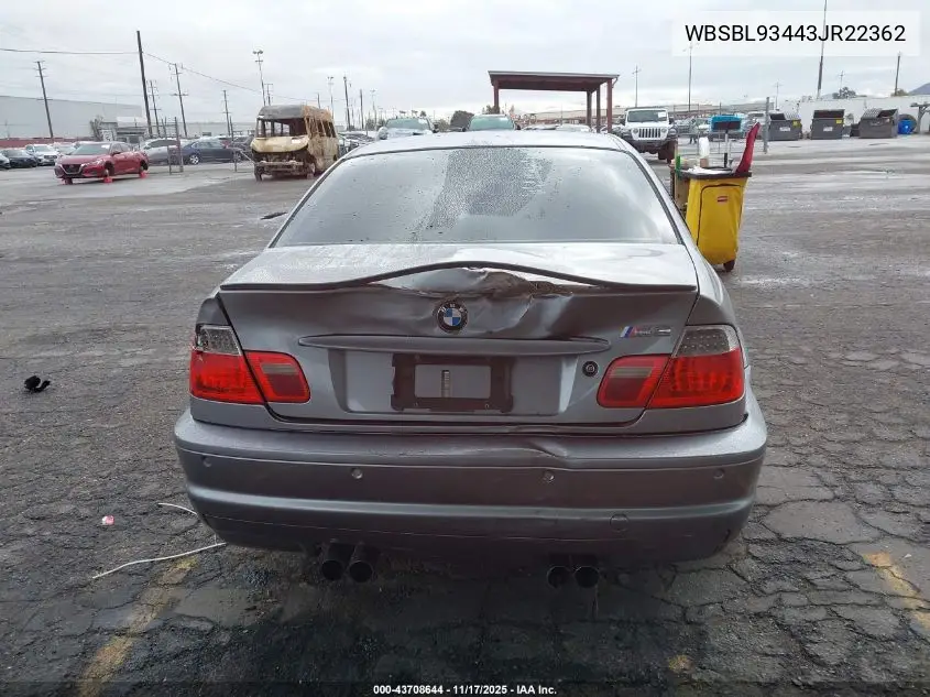 WBSBL93443JR22362 2003 BMW M3