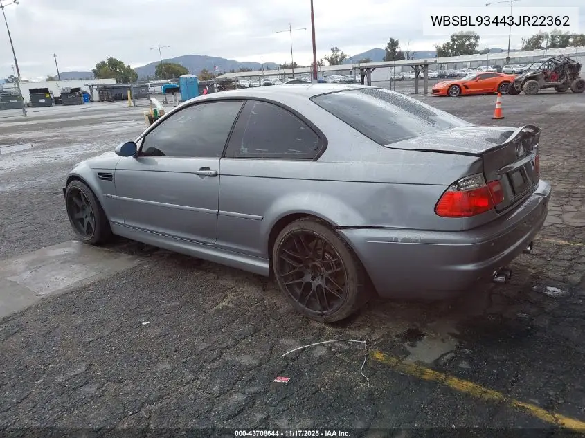 WBSBL93443JR22362 2003 BMW M3
