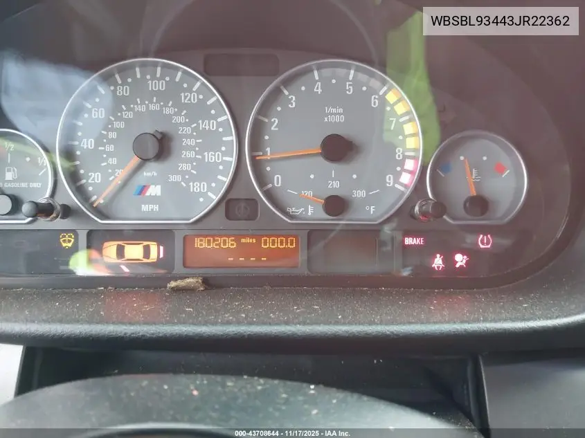 WBSBL93443JR22362 2003 BMW M3