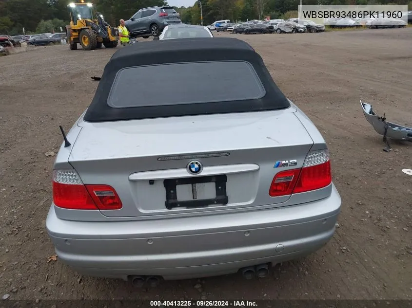 WBSBR93486PK11960 2006 BMW M3