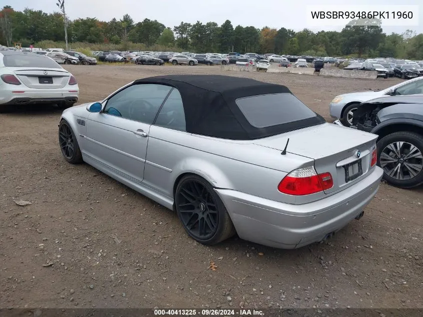 WBSBR93486PK11960 2006 BMW M3