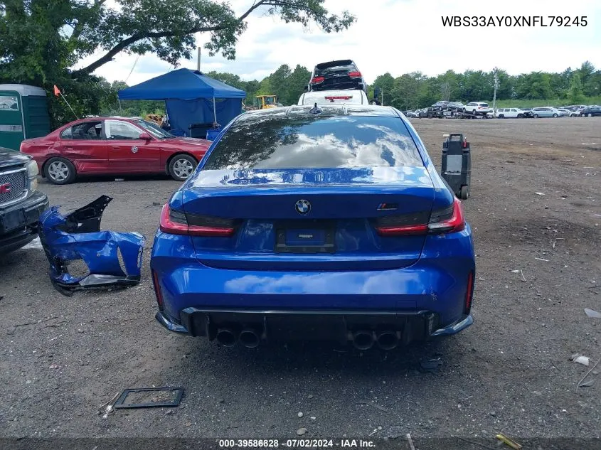 WBS33AY0XNFL79245 2022 BMW M3 Competition