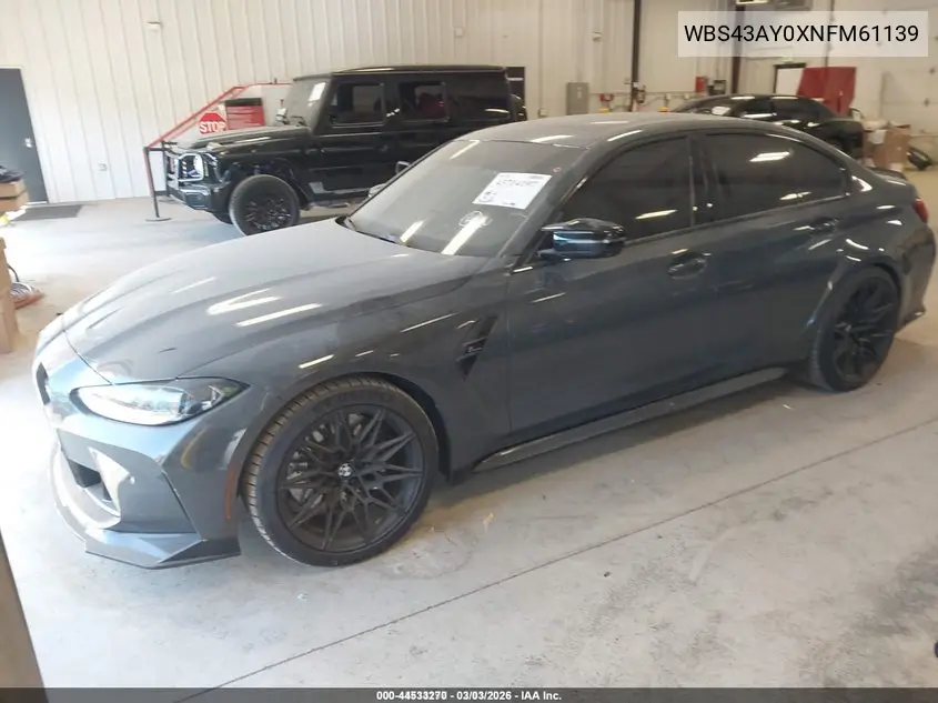 WBS43AY0XNFM61139 2022 BMW M3 Competition xDrive
