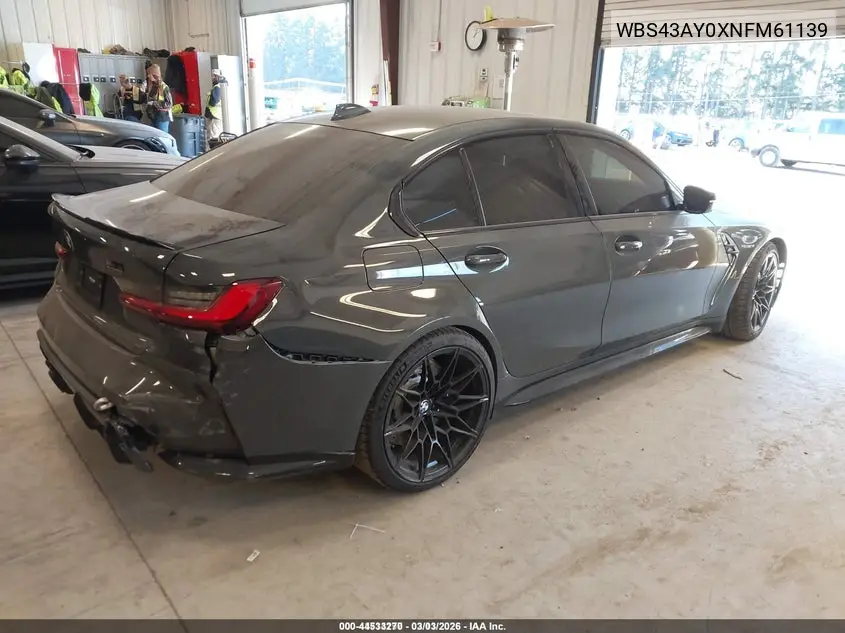WBS43AY0XNFM61139 2022 BMW M3 Competition xDrive