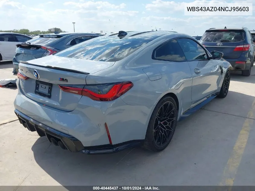 WBS43AZ04NCJ95603 2022 BMW M4 Competition xDrive