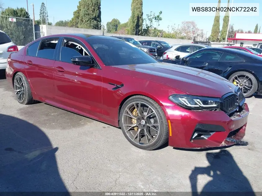 WBS83CH02NCK72242 2022 BMW M5