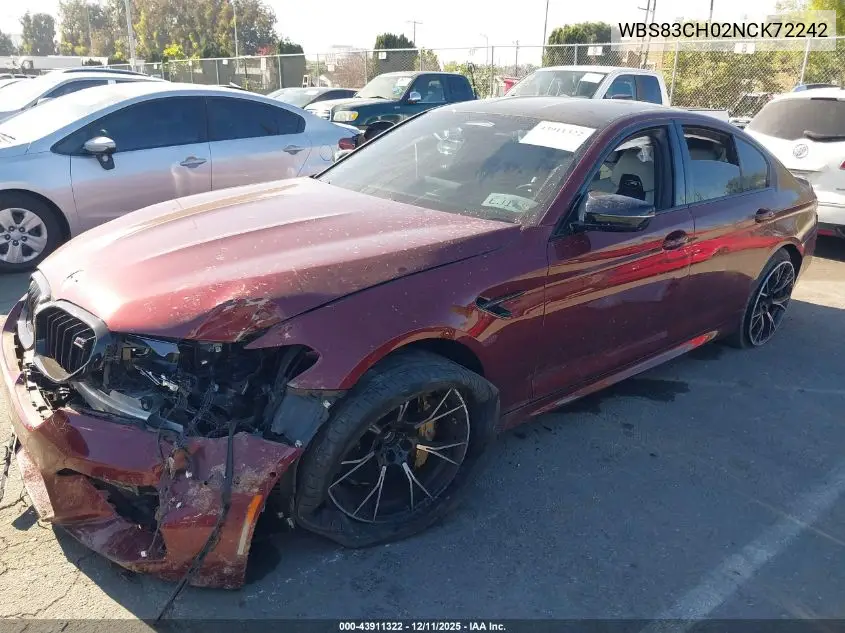 WBS83CH02NCK72242 2022 BMW M5