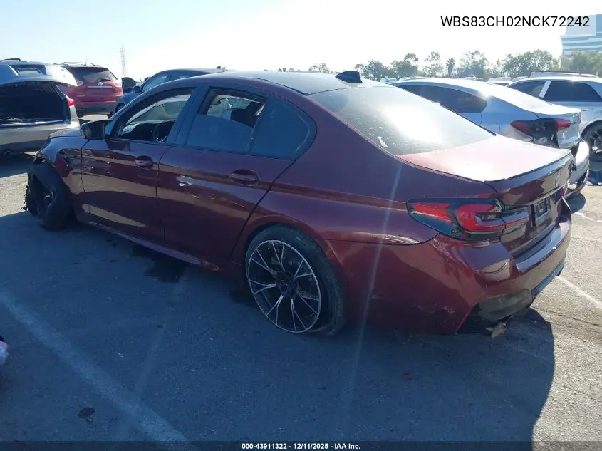 WBS83CH02NCK72242 2022 BMW M5