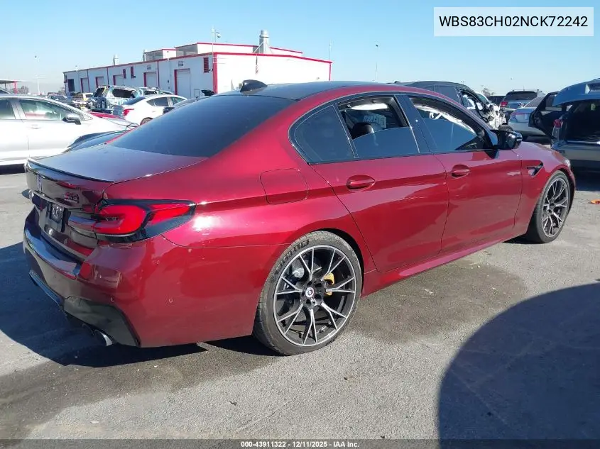 WBS83CH02NCK72242 2022 BMW M5