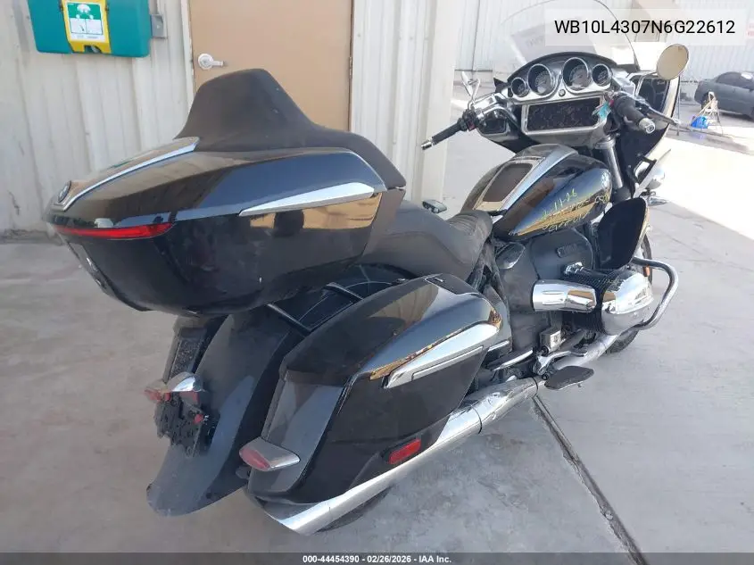 2022 BMW R18 Transcontinental VIN: WB10L4307N6G22612 Lot: 44454390