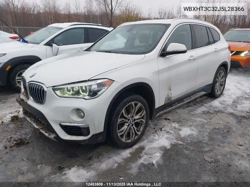 WBXHT3C32J5L28366 2018 BMW X1 xDrive28I