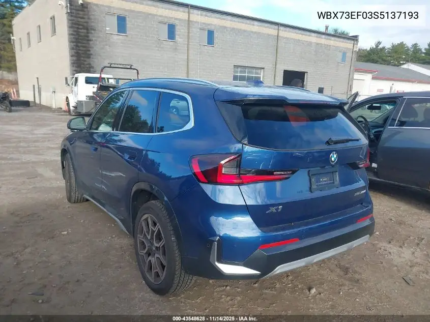 WBX73EF03S5137193 2025 BMW X1 xDrive28I