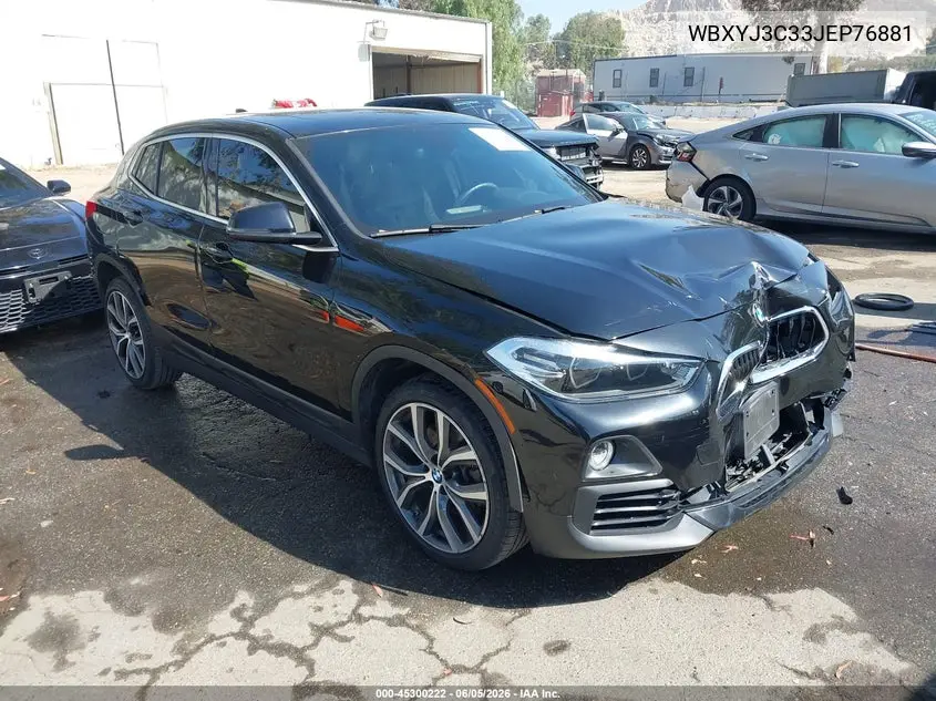2018 BMW X2 Sdrive28I VIN: WBXYJ3C33JEP76881 Lot: 45300222