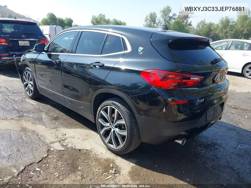 2018 BMW X2 Sdrive28I VIN: WBXYJ3C33JEP76881 Lot: 45300222