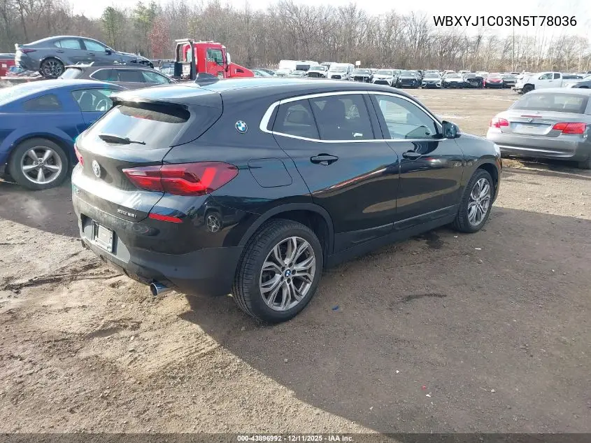 WBXYJ1C03N5T78036 2022 BMW X2 xDrive28I