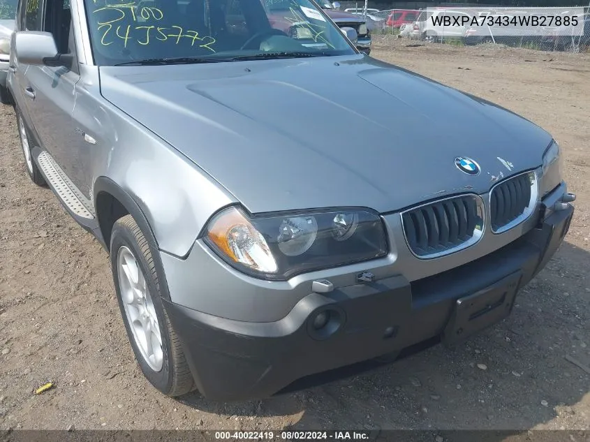 WBXPA73434WB27885 2004 BMW X3 2.5I