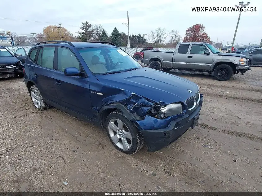 WBXPA93404WA65454 2004 BMW X3 3.0I