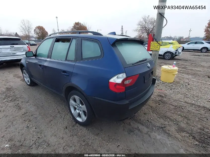 WBXPA93404WA65454 2004 BMW X3 3.0I