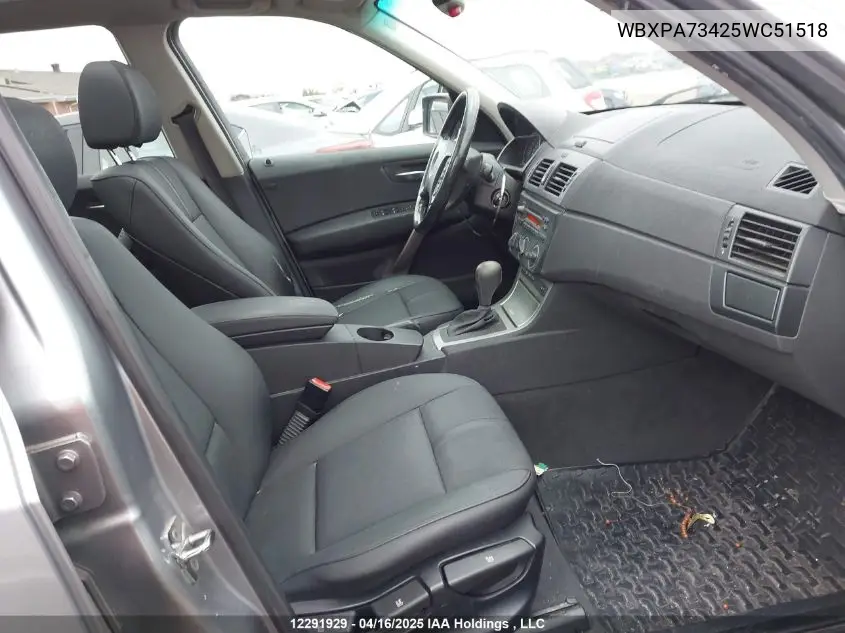 WBXPA73425WC51518 2005 BMW X3 2.5I