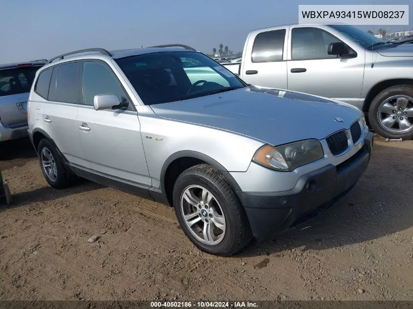 WBXPA93415WD08237 2005 BMW X3 3.0I