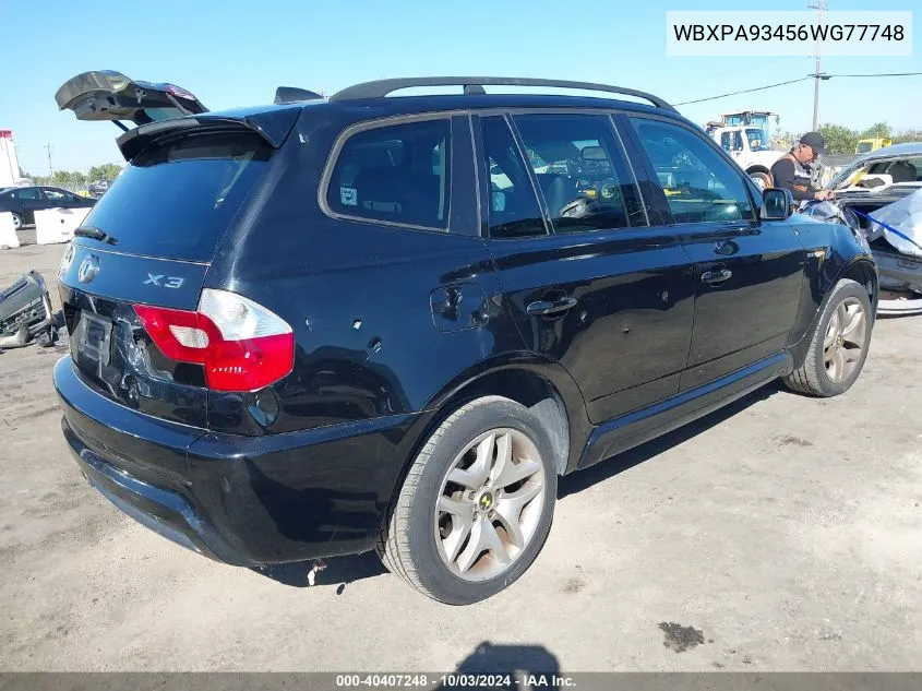 WBXPA93456WG77748 2006 BMW X3 3.0I