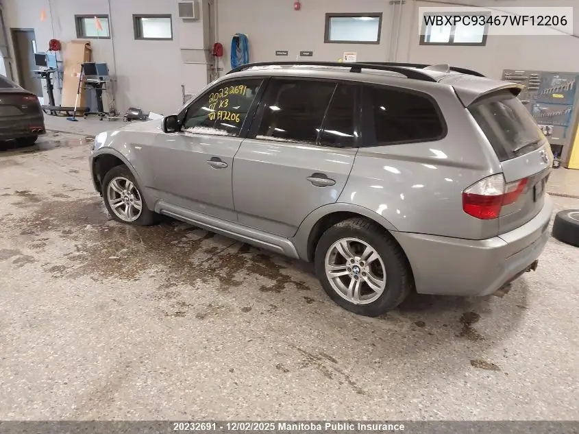 WBXPC93467WF12206 2007 BMW X3 3.0Si