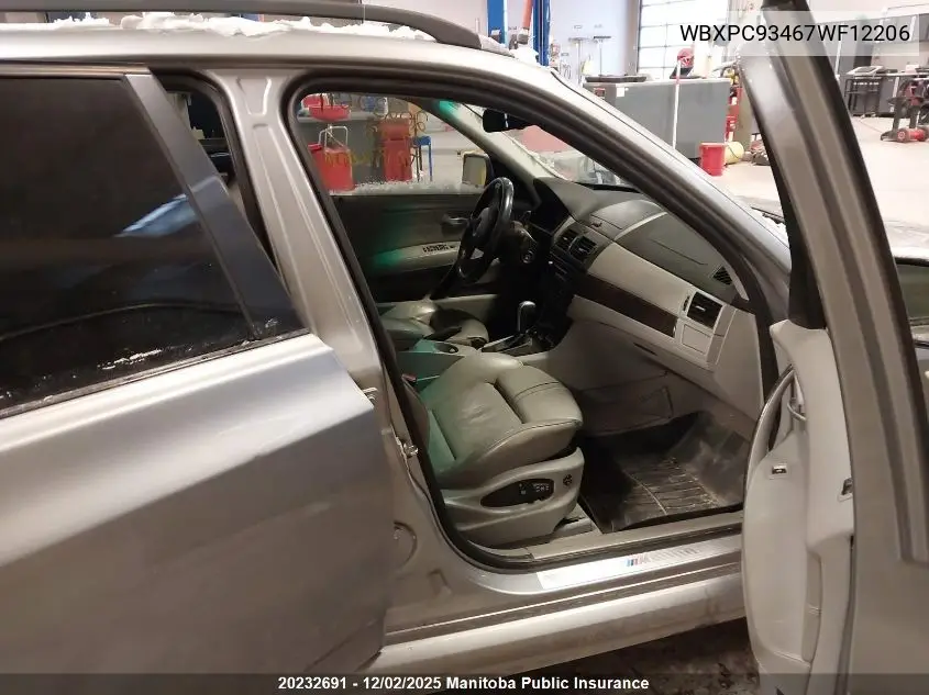 WBXPC93467WF12206 2007 BMW X3 3.0Si
