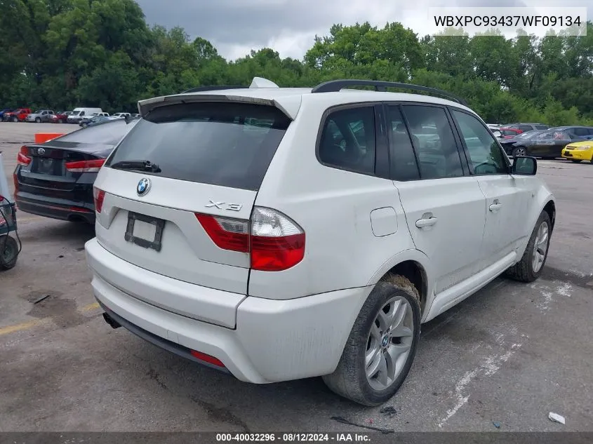 WBXPC93437WF09134 2007 BMW X3 3.0Si