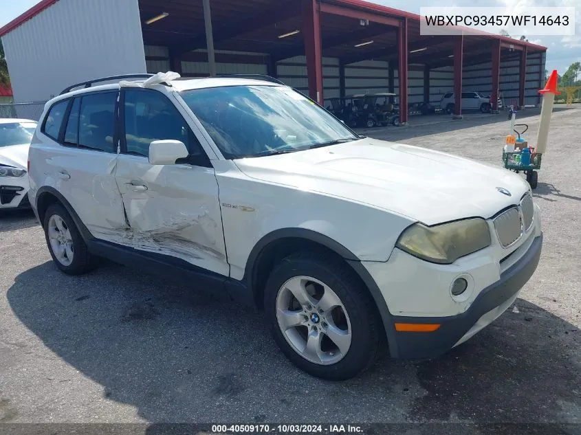 WBXPC93457WF14643 2007 BMW X3 3.0Si