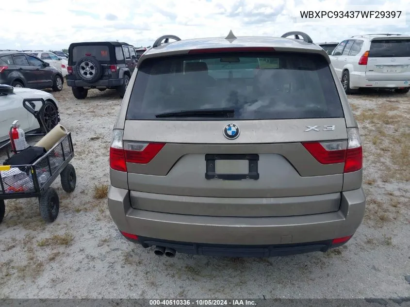 WBXPC93437WF29397 2007 BMW X3 3.0Si