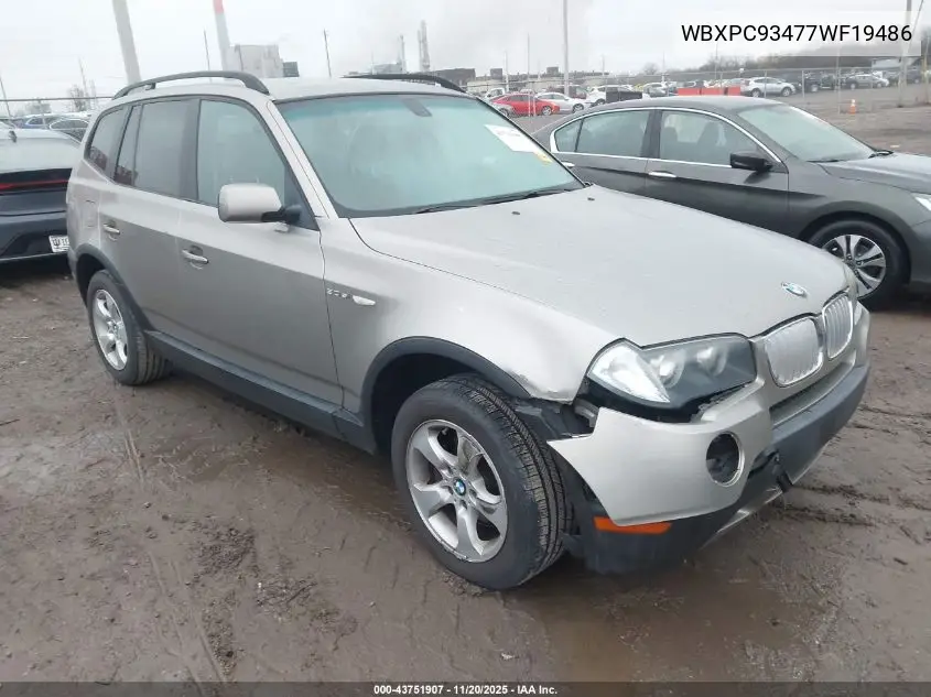 WBXPC93477WF19486 2007 BMW X3 3.0Si