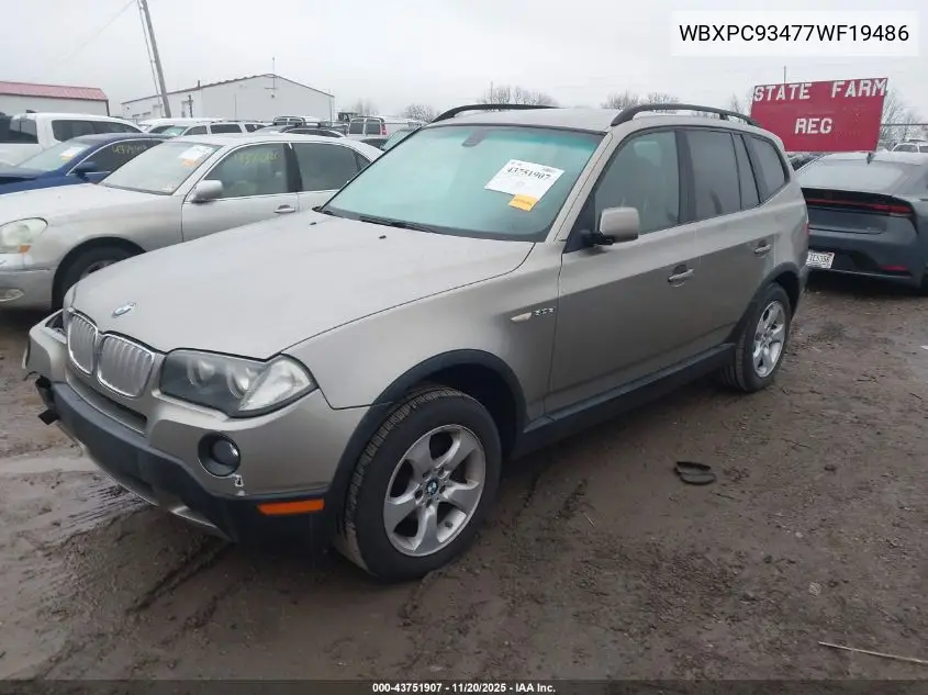 WBXPC93477WF19486 2007 BMW X3 3.0Si