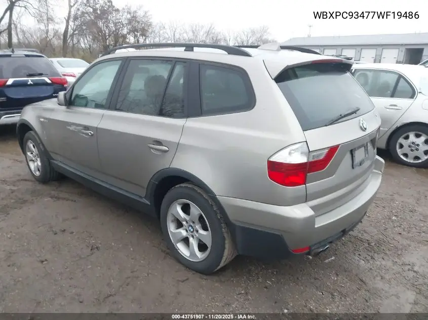 WBXPC93477WF19486 2007 BMW X3 3.0Si