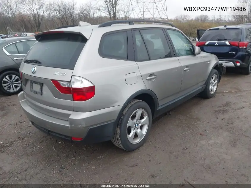 WBXPC93477WF19486 2007 BMW X3 3.0Si