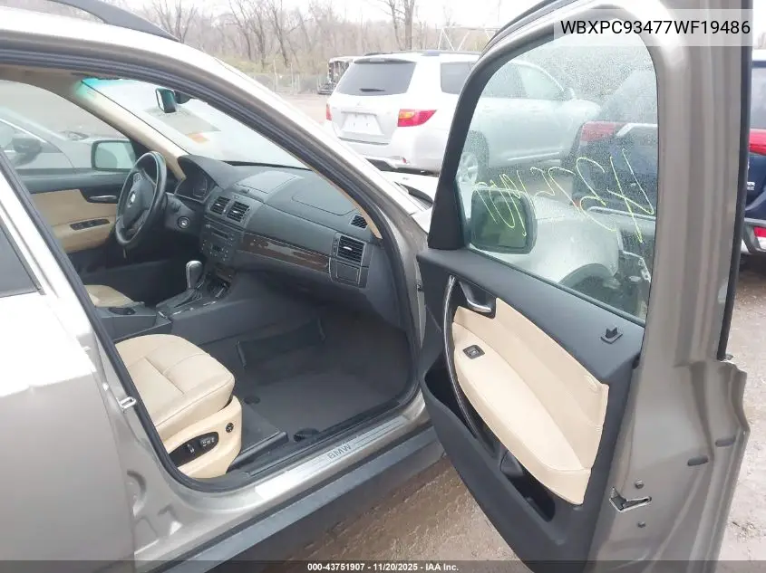 WBXPC93477WF19486 2007 BMW X3 3.0Si